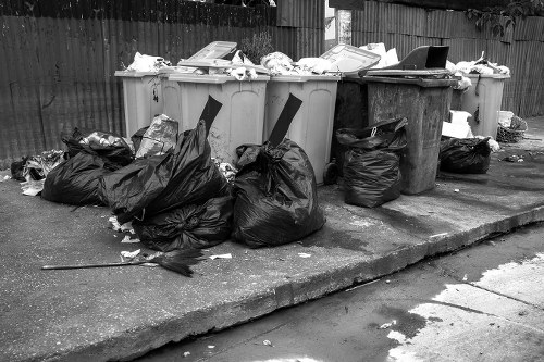 Construction site in Clapham with waste removal services